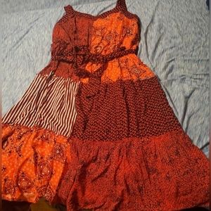 Lane Bryant red Patchwork dress size 18 NWOT